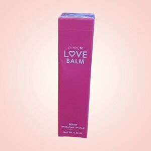 SkinnyFit Love Balm Berry Hydrating Lip Balm 0.35 oz with Pink Scrunchie NEW